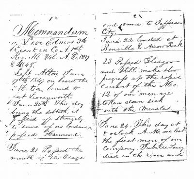Click for copies of original Levi Edmonds Diary